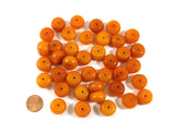 4 BEADS Tibetan Amber Copal Resin Beads - 18mm x 10mm Ethnic Tibetan Amber Resin Beads - Tibetan Bead Store - A3345-4
