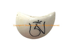 Ethnic Tribal Tibetan OM Mantra Naga Conch Shell Crescent Moon Design Pendant - Tibetan Jewelry - N205A