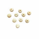 20 BEADS - Melon-Cut Cattle Bone Beads - Natural Cattle Bone Beads Handmade - Jewelry Making Supplies Beading Cattle Bone Beads - LPB203-20