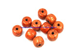 10 BEADS Orange Crackle Resin Beads - Orange Coral Color Resin Beads - Big Orange Beads - B3203-10