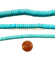 Turquoise Heishi Disc Shape Gemstone Spacer Beads Strand - 8mm Size Beads - Gemstone Beads - GS22