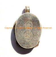 92.5 Sterling Silver Kalachakra Tibetan Ghau Prayer Box Amulet Pendant - Handcrafted Sterling Silver Ghau Prayer Box Pendant - SS2967