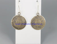 Beautiful Handmade Ethnic Tribal Silver Earrings - Handmade Real Sterling Silver Jewelry - SS8046