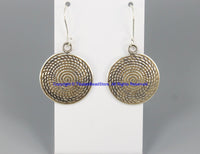 Beautiful Handmade Ethnic Tribal Silver Earrings - Handmade Real Sterling Silver Jewelry - SS8046