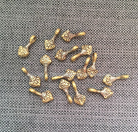 3 Counters Tibetan Brass Lotus Floral Mala Bum Counters Tibetan Mala Charms Decorative Counter - TibetanBeadStore Mala Bum Counters- T250-3