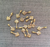 2 Counters Tibetan Brass Lotus Floral Mala Bum Counters Tibetan Mala Charms Decorative Counter - TibetanBeadStore Mala Bum Counters- T250-2