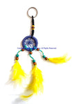 Handmade Dreamcatcher Beaded Charm Keyring Keychain with Colorful Feathers - HC167A18