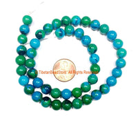 20 BEADS 8mm Chrysocolla Round Beads - Round Chrysocolla Beads - Gemstone Beads - Jewelry Making Bead Supplies - GM89-20