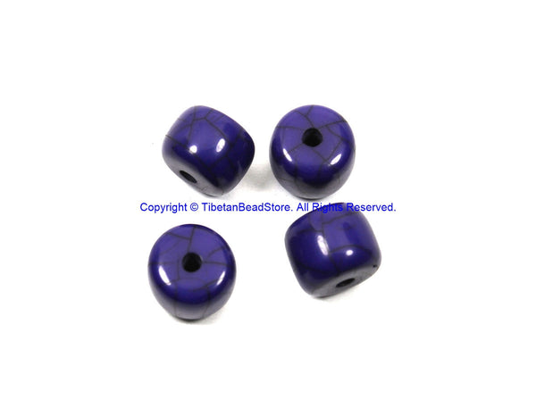 4 BEADS Purple Color Crackle Resin Beads - Crackle Resin Colored Beads - Purple Beads - B3201-4