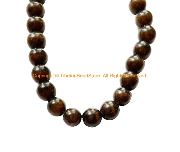 Natural Gemstone Cat Eye Coffee Beads Strand - Beads - Spacer Beads Gemstone Beads - GS87