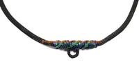 Black Handwoven Cord Necklace 4mm Thick Adjustable Cord 28" Necklace - Unisex Boho Surfer Jewelry Cord Choker - © TibetanBeadStore - BK31