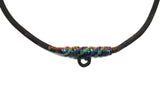 Black Handwoven Cord Necklace 4mm Thick Adjustable Cord 28" Necklace - Unisex Boho Surfer Jewelry Cord Choker - © TibetanBeadStore - BK31
