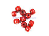 4 BEADS Red Color Crackle Resin Beads - Crackle Resin Colored Beads - Red Beads - B3200-4