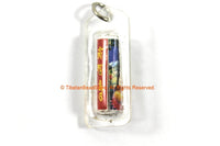 Encased Buddha & Tibetan Mantra Charm Amulet Pendant - Buddha Pendant Jewelry Supplies Nepal Tibetan Pendant- WM7720