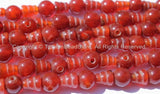 3 SETS Tibetan Reddish Brown Onyx Guru Bead Sets - Mala Making Supply - Tibetan Guru Beads - GB23-3