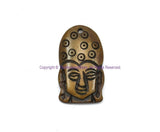 Ethnic Tribal Buddha Head Design Handmade Carved Bone Pendant - WM7912-1