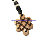Ethnic Handmade Carved Endless Knot Design Keychain Keyring - Endless Knot - Handmade Ethnic Keychains - KC93
