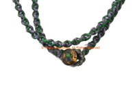 Handwoven Cord Necklace 4mm Thick Cord 25" Necklace by TibetanBeadStore - Unisex Boho Surfer Jewelry Cord Choker © TibetanBeadStore - BK34C