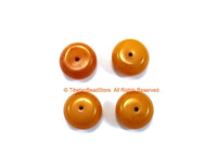 4 BEADS Tibetan Amber Copal Resin Beads - 18mm x 10mm Ethnic Tibetan Amber Resin Beads - Tibetan Bead Store - A3345-4