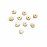 10 BEADS - Melon-Cut Bone Beads - Natural Bone Beads Handmade - Jewelry Making Supplies Beading Bone Beads - LPB203-10