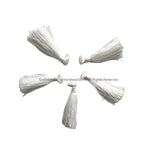 5 TASSELS White Tassels - Handmade Boho Tassels Bag Tassels Mala Tassels - Craft Tassels - T236-5