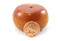 LARGE Tibetan Amber Copal Resin Bead - Ethnic Tibetan Honey Amber Resin Bead - TibetanBeadStore - B3321