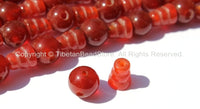 1 SET Tibetan Dark Reddish Onyx Guru Bead Set - Mala Making Supply - Tibetan Guru Beads - GB23-1