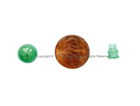 2 Sets - 10mm Size Natural Green Jade 3 Hole Guru Bead Sets - Guru Beads - Mala Making Supplies - GB98-2