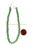 Faceted Rondelle Light Green Jade Gemstone Beads 4mm x 6mm Size Beads - Gemstone Beads Strand - Spacer Beads Gemstone Beads - GS35