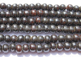 10 BEADS - 8mm Tibetan Black Bone Beads - Tibetan Beads - Mala Making Supplies - LPB79-10