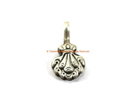 92.5 Sterling Silver Flaming Jewels Tibetan Bum Counter - Mala Counters - Mala Jewel Counters Handmade Bum Counters - SS8017-1