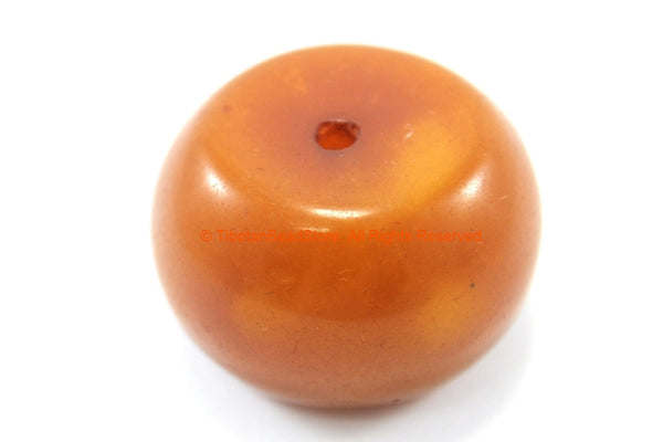 LARGE Tibetan Amber Copal Resin Bead - Ethnic Tibetan Honey Amber Resin Bead - TibetanBeadStore - B3322