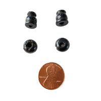 2 SETS - Black Tibetan Guru Bead Sets - Tibetan Mala Guru Beads - 3 Hole Guru Beads - Mala Making Supply - GB100G-2