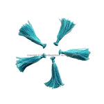 5 TASSELS Light Blue Tassels - Handmade Boho Tassels Bag Tassels Mala Tassels - Craft Tassels - T229-5