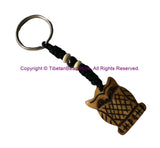 Ethnic Handmade Carved Owl Design Keychain Keyring - Handmade Ethnic Keychains - KC113