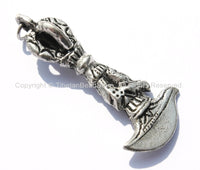 Ethnic Tibetan Vajra Dorje Phurba Dagger Charm Pendant - Tribal Tibetan Buddhist Ritual Phurba Dagger Pendant - WM4974