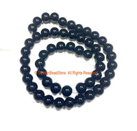 8mm Black Onyx Beads - 1 STRAND - Round Black Onyx Beads - Gemstone Beads - Jewelry Making Bead Supplies - GM88