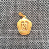 Gold Plated Tibetan "OM" Mantra Tibetan Ghau Prayer Box Pendant - Tibetan Ghau Charm Amulet Pendant - OM Ghau Pendant - WM7791