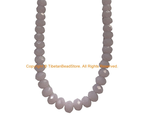 Faceted Rondelle Rose Quartz Gemstone Beads 4mm x 6mm Size Beads - Gemstone Beads Strand - Spacer Beads Gemstone Beads - GS41