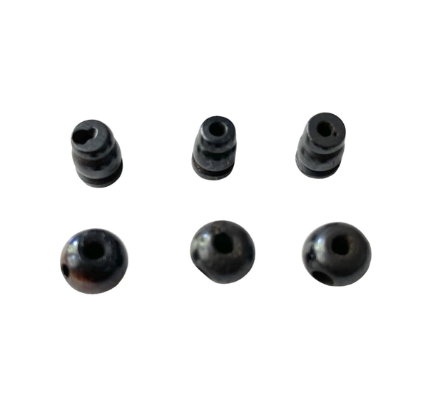3 SETS - Black Tibetan Guru Bead Sets - Tibetan Mala Guru Beads - 3 Hole Guru Beads - Mala Making Supply - GB100E-3