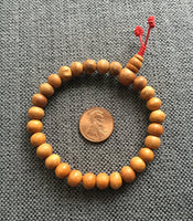 Elastic Tibetan Wood Wrist Mala Bracelet - WRIST MALA - Tibetan Beads Prayer Beads Yoga Bracelet Tribal Mala Bracelet- Boho Bracelet- C216
