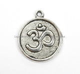 8 PIECES Silver Tone OM Charms Pendants - Yoga Meditation Om Charms Beads Pendants - Om Pendants - Om Jewelry - WM5695-8