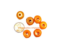 10 BEADS TIBETAN CORAL RESIN BEADS - B3250-10