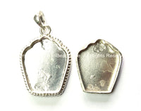 Fine Quality Tibetan OM Mantra Ghau Prayer Box Silver-Plated Amulet Pendant - Om Aum Ohm - Tibetan Meditation Buddhist Jewelry - WM3058