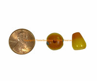 1 SET Tibetan Amber Color Resin Guru Bead Set with Inlays - Tibetan Guru Beads - Inlaid Resin Guru Beads - Mala Supplies - GB53D