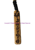 Ethnic Handmade Carved Om Mani Mantra Buddha Wisdom Eyes Design Keychain Keyring - Handmade Ethnic Keychains - KC98