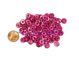 95 BEADS Pink Bone Beads- Handmade Beads Ethnic Bone Beads - Fuschia Bone Spacer Disc Shaped Beads Tibetan Bead Store - B3224-95