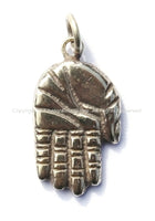 Small Petite Tibetan Buddha Hand Pendant - Tibetan Silver Buddha Hand Charm - Petite Tibetan Buddha Hand Charm - WM652-1