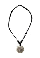 Handmade Tibetan Endless Knot Design Bone Pendant on Adjustable Cord - Yoga Jewelry - HC166AC