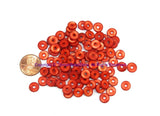 95 BEADS Red Bone Beads- Handmade Beads Ethnic Bone Beads - Bone Spacer Disc Shaped Beads Tibetan Bead Store - B3226-95